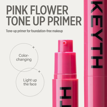 KEYTH Pink Flower Tone Up Primer #05 – Color-Changing Capsule Primer for Luminous Skin