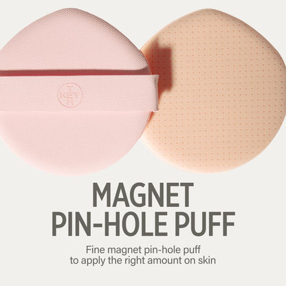 KEYTH Pink Magnet Cushion #02 Light Beige – Hydrating Korean Cushion Foundation with Magnetic Adherence & Dewy Radiance