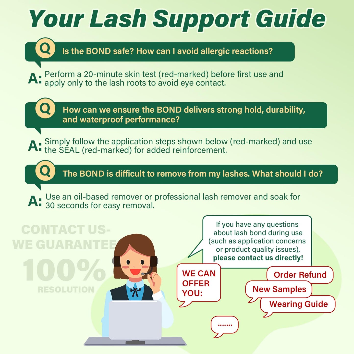 KEYYOU Lash Bond & Seal 2-in-1 Cluster Lash Glue – Waterproof, Gentle, Clear 5ml + 5ml