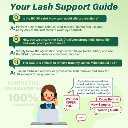 KEYYOU Lash Bond & Seal 2-in-1 Cluster Lash Glue – Waterproof, Gentle, Clear 5ml + 5ml