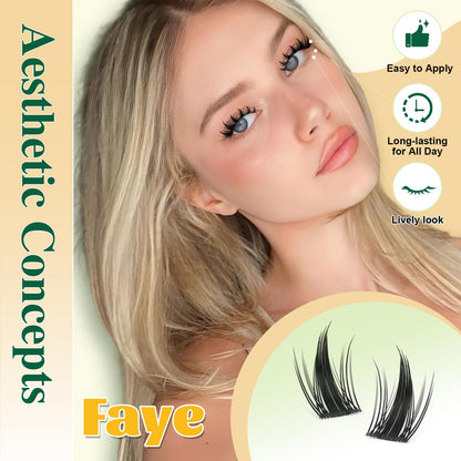 KEYYOU LASH Manga Lash Clusters Kit 8-18mm – 144pcs DIY Lash Extensions