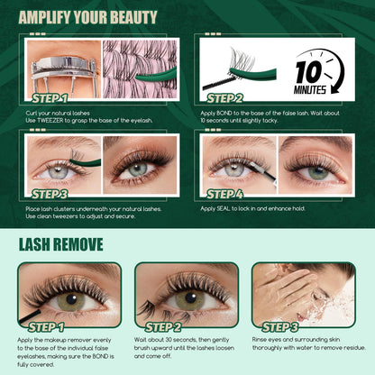 KEYYOU LASH Lash Bond & Seal with Remover – Waterproof 2-in-1 DIY Lash Glue for Clusters
