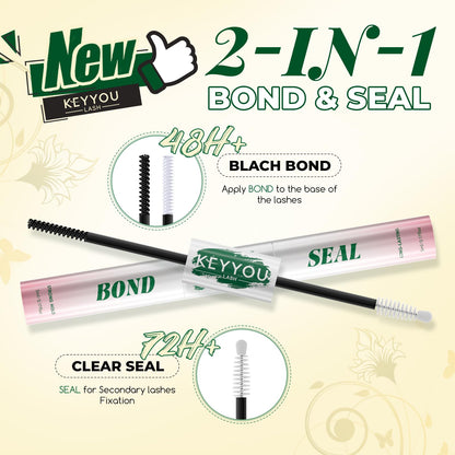 KEYYOU LASH Black & White Lash Glue Set – Vegan, 72–150h Hold, Waterproof