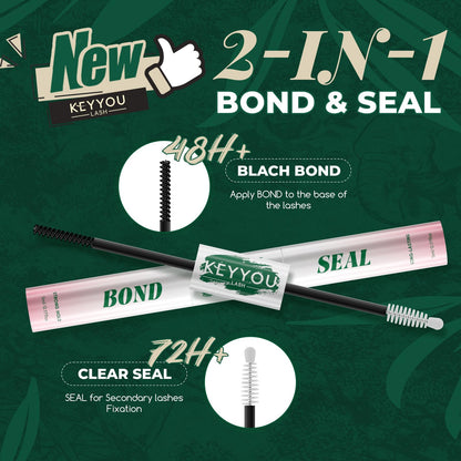 KEYYOU LASH Lash Bond & Seal with Remover – Waterproof 2-in-1 DIY Lash Glue for Clusters