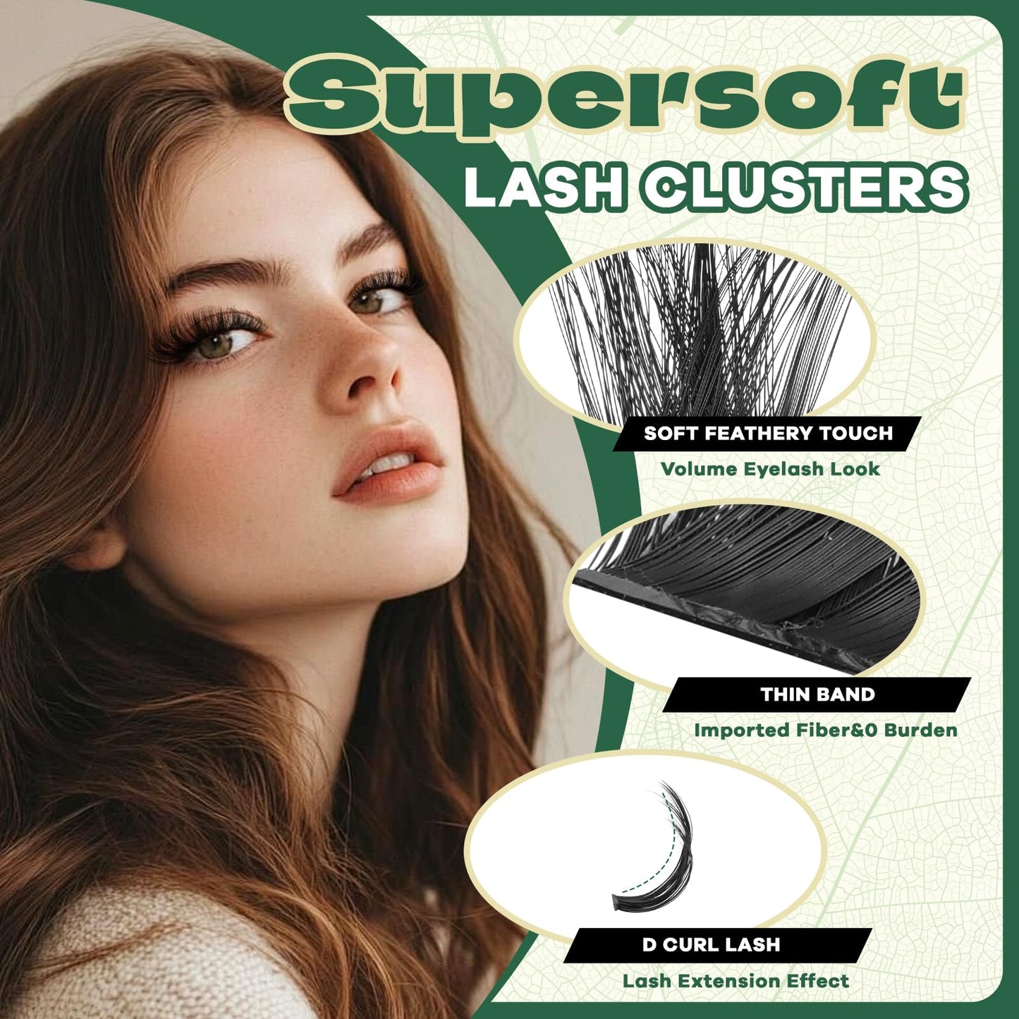 KEYYOU Lash Clusters 182Pcs – 200D D Curl 9-18mm MIX DIY Lashes
