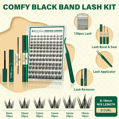 Keyyou Lash Manga Lash Clusters Kit 8-18mm | DIY Lash Extensions