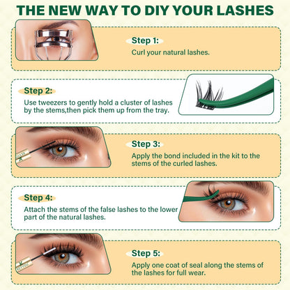 Keyyou Lash Manga Lash Clusters Kit 8-18mm | DIY Lash Extensions