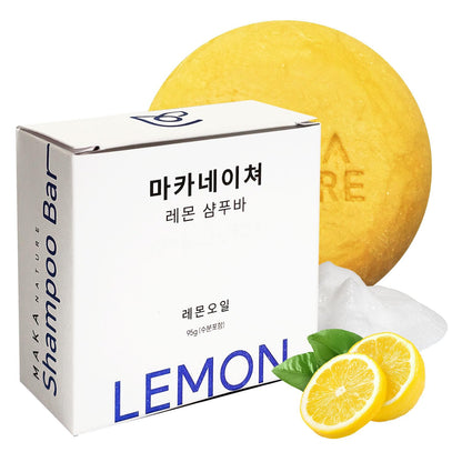 KGallery Maka Nature Low-Carbon Shampoo Bar Lemon | Korean K-Beauty, Vegan & Plastic-Free
