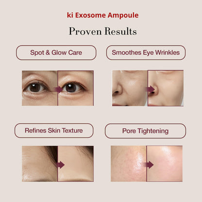 Ki Cosmetics Stem-Cell Exosome Skin Booster Kit – Exosome, PDRN, Peptide, Collagen | Rejuvenation, Hydration, Anti-Aging | Korean Skincare 30ml (5 Ampoules)