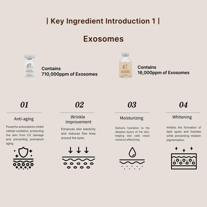 Ki Cosmetics Stem-Cell Exosome Skin Booster Kit – Exosome, PDRN, Peptide, Collagen | Rejuvenation, Hydration, Anti-Aging | Korean Skincare 30ml (5 Ampoules)