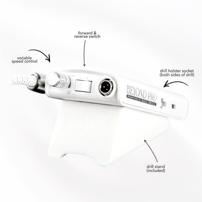 Kiara Sky Beyond Pro Nail Drill — Portable Cordless E-File, 35,000 RPM, 10h Battery