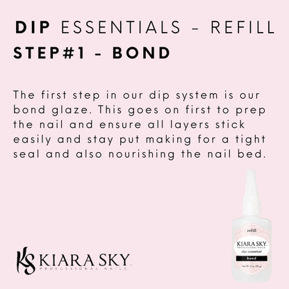 KIARA SKY Dip Bond Step 1 | 2 oz Refill for Nail Prep & Adhesion