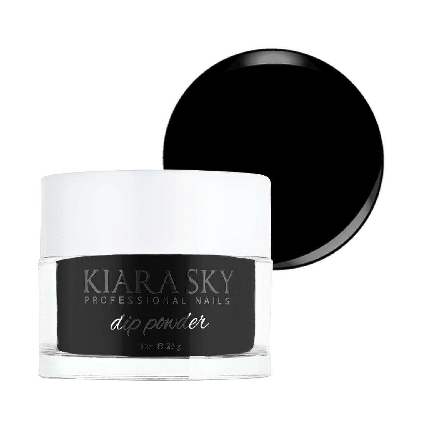 Kiara Sky Dip Powder Black to Black – 1 oz | Professional Nail Dip Powder
