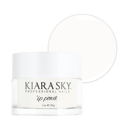 Kiara Sky Dip Powder Milky White – 1 oz | White Tones for Natural Nails