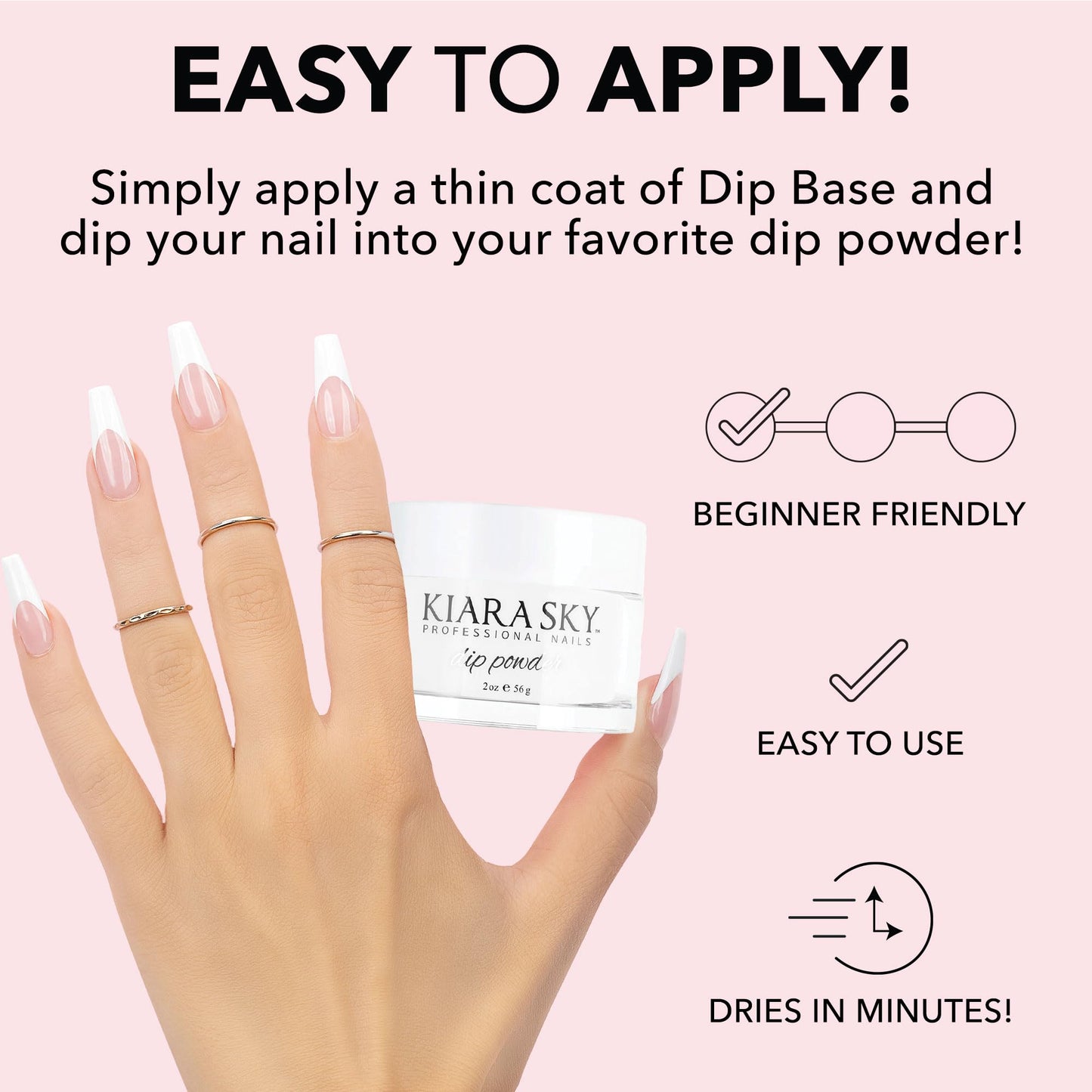 Kiara Sky Dip Powder Essentials 2 oz – Natural Nail Base & Builder