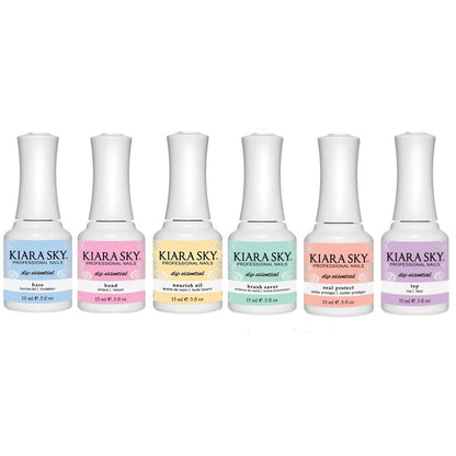 Kiara Sky Professional Dip Liquid Essentials Starter Kit 0.5 fl oz – Long Lasting Nail Gels