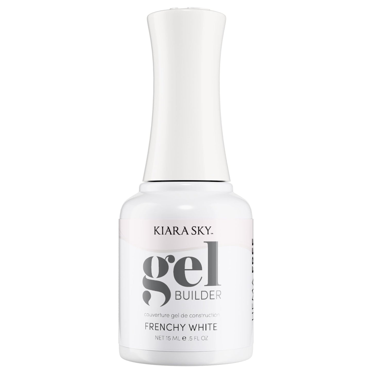 KIARA SKY Hema-Free Builder Nail Gel – Frenchy White, 0.5 Fl oz