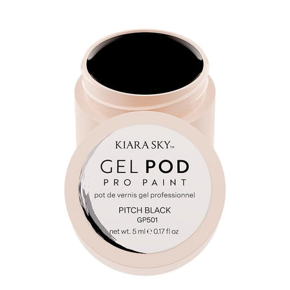 KIARA SKY Gel Paint Pod Pitch Black – Ultra-Pigmented Nail Art Gel