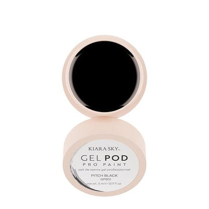 KIARA SKY Gel Paint Pod Pitch Black – Ultra-Pigmented Nail Art Gel