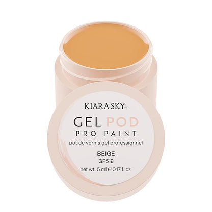 KIARA SKY Gel Paint Pod in Beige – 0.17 fl oz for Nail Art | Base Layer & Intricate Details