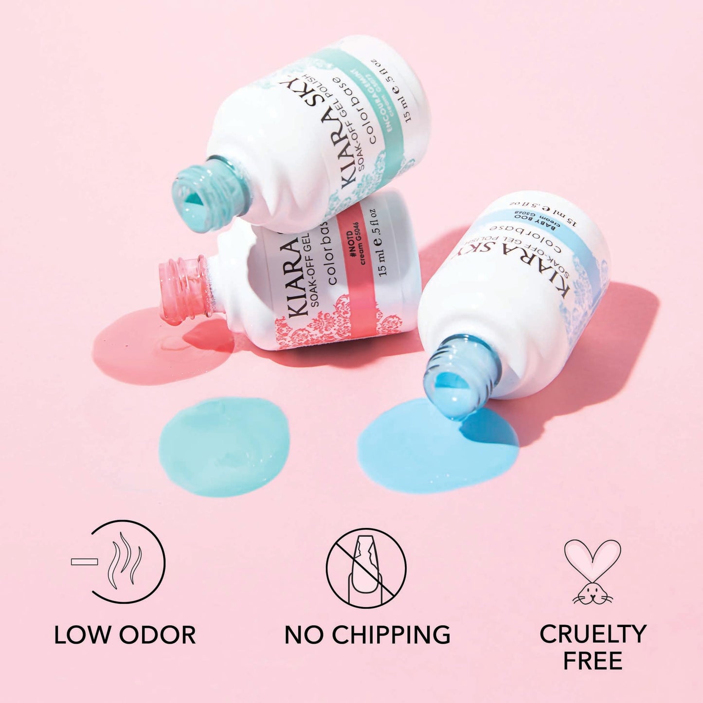 Kiara Sky Gel Polish Chi You Later G5113 | Soak-Off All-In-One 0.5 fl oz | Creamy Beige