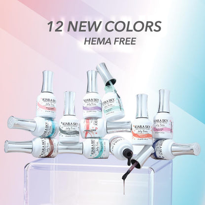 KIARA SKY Jelly Tints Soak Off Gel Polish Glampire – 15ml, HEMA-Free, Rich One-Coat Color