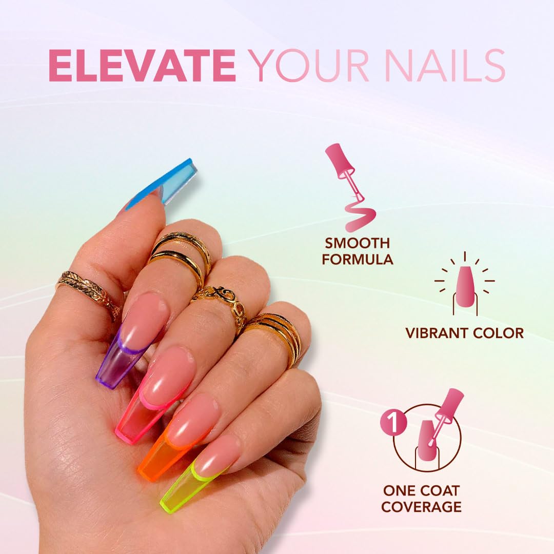 KIARA SKY Jelly Tints Soak Off Gel Polish Glampire – 15ml, HEMA-Free, Rich One-Coat Color