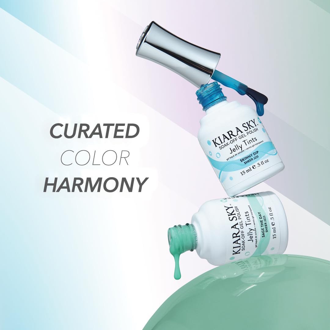 Kiara Sky Jelly Tints You Succulent Teal Gel Polish 15ml – Soak Off