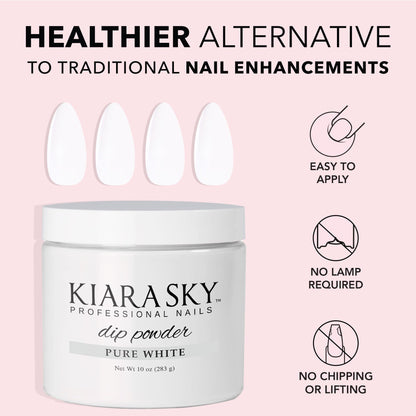 Kiara Sky Dip Powder Essentials 10 oz Refill – Pure White