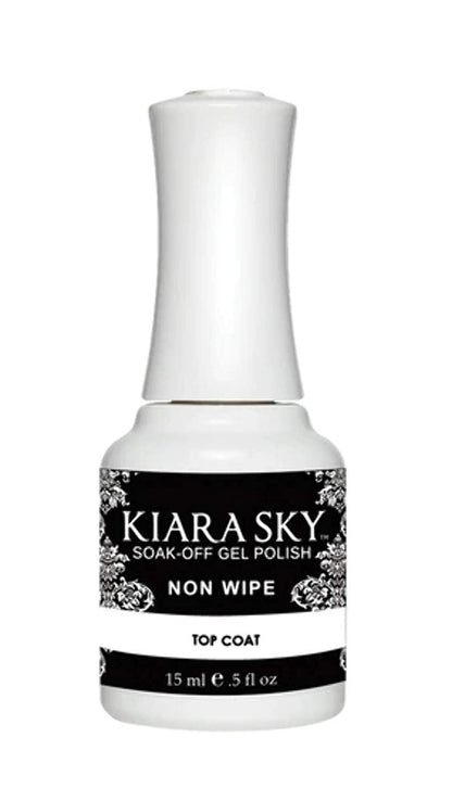 Kiara Sky LED UV Soak Off Gel Top Coat – Non-Wipe, High Gloss Finish