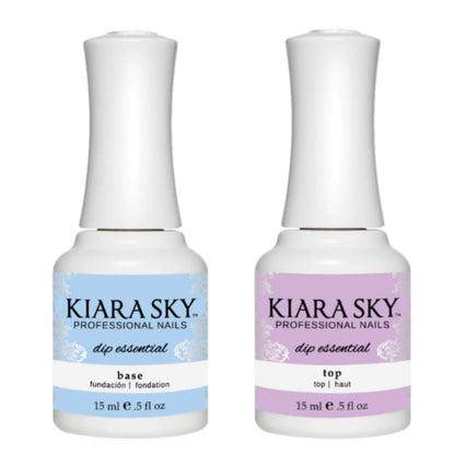 KIARA SKY Liquid Essentials Dip Manicure — Base Coat & Top Coat Duo, 0.5 fl oz
