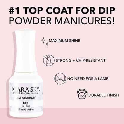 KIARA SKY Liquid Essentials Dip Manicure — Base Coat & Top Coat Duo, 0.5 fl oz