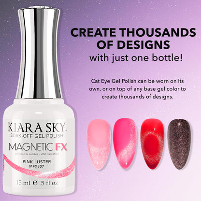 KIARA SKY Gel Polish MagneticFX Pink Luster Cat Eye – Soak-Off 15ml