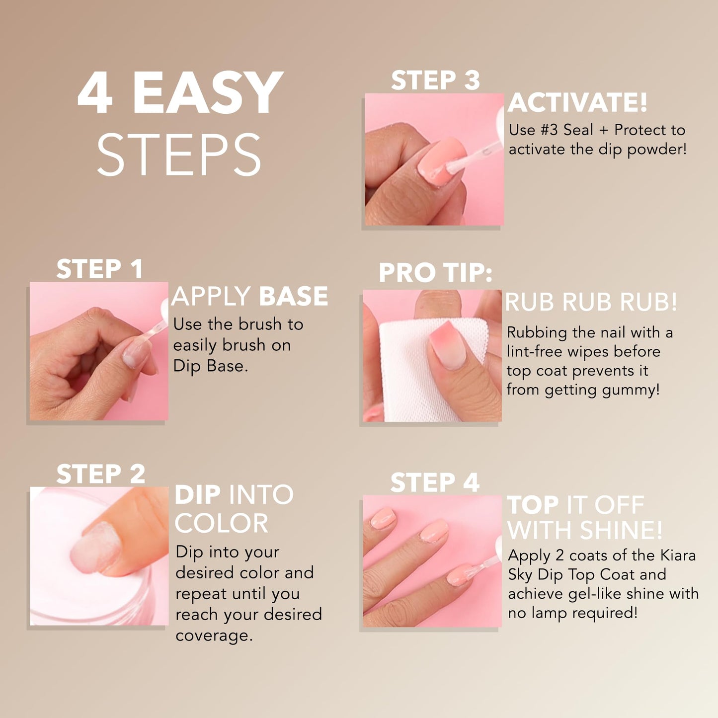 Kiara Sky Color Dip Powder Kit – Mini Starter Set for French Manicures & Overlays