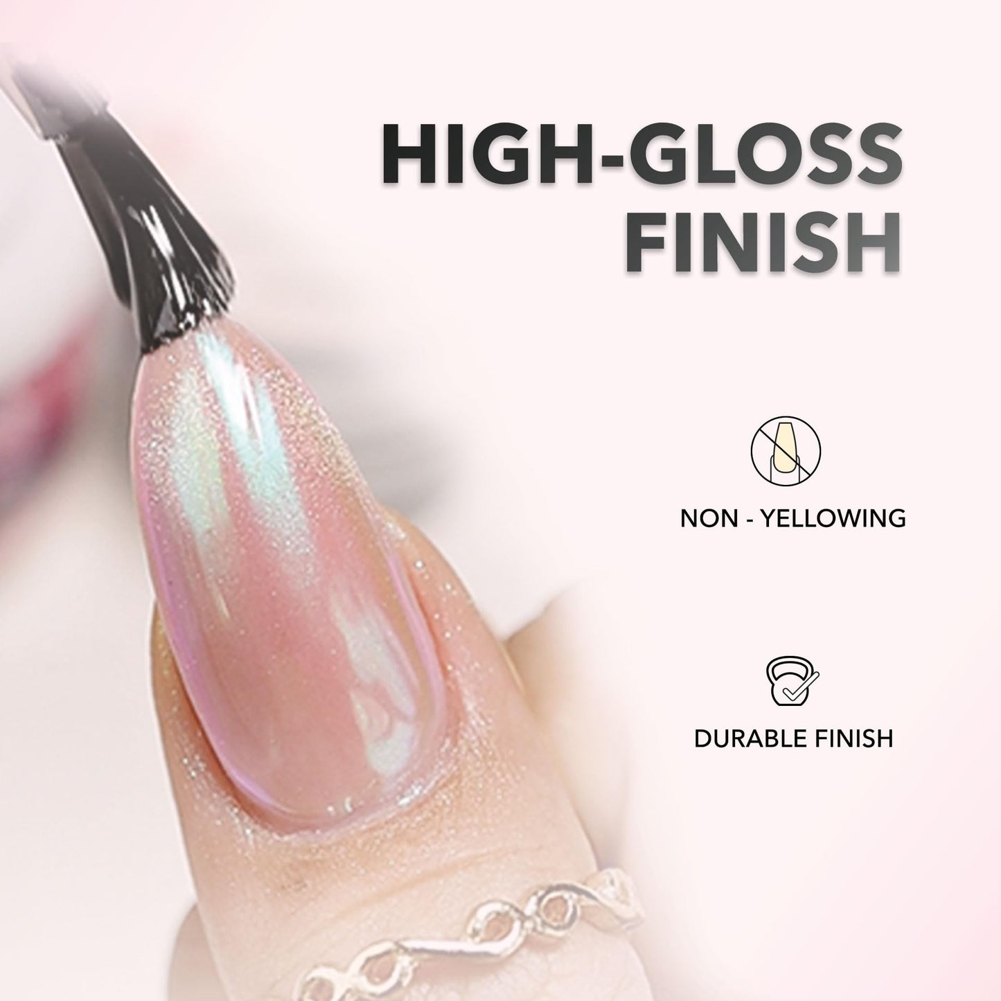 KIARA SKY Rub On LED UV Soak Off Non Wipe Gel Top Coat for Nails | Base and Top Coat for Powder Effects