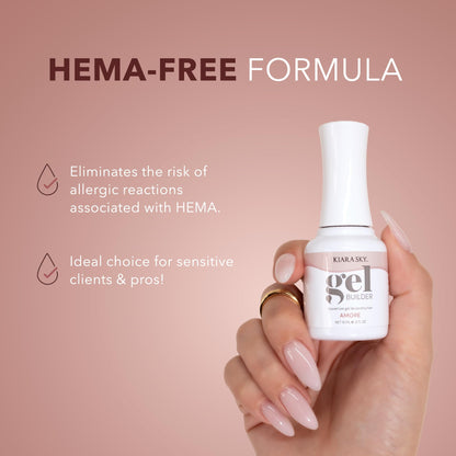 KIARA SKY Hema-Free Builder Nail Gel – Frenchy White, 0.5 Fl oz