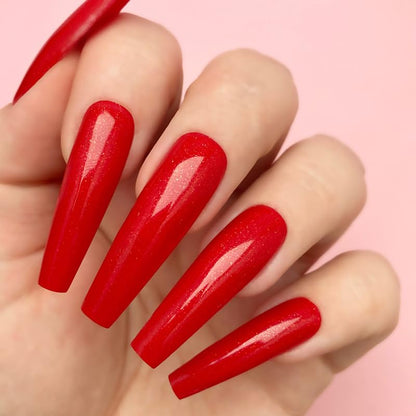 Kiara Sky All-In-One Nail Powder – So Extra Red Shimmer, 2 oz | Dip, Acrylic & Nail Art