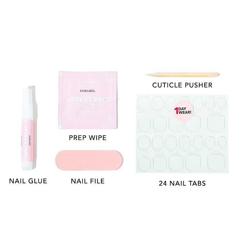 Kiara Sky XPRESS PRO Press On Nails – 30-Piece Short Coffin Kit Oh Hola There