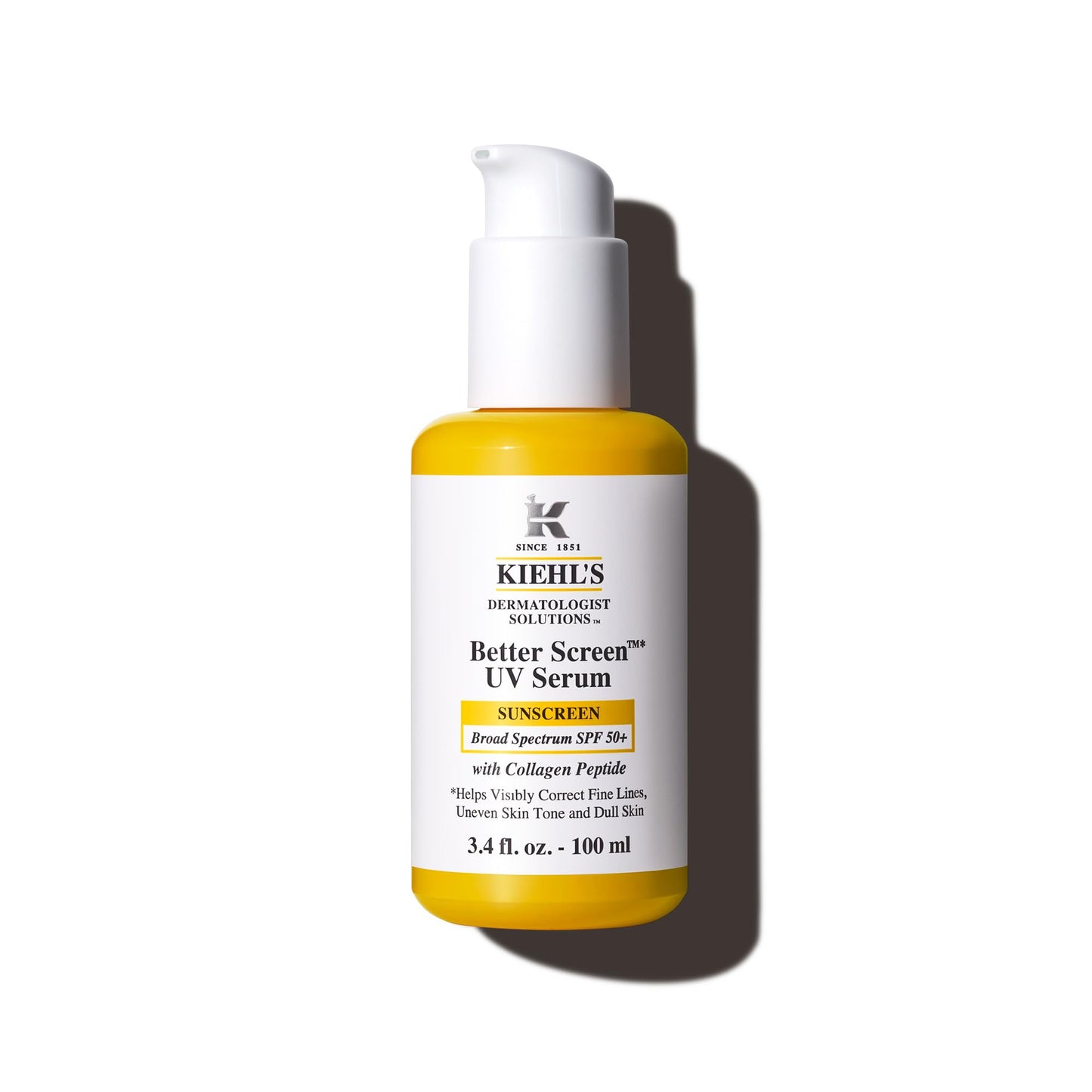 Kiehl's Better Screen UV Serum SPF 50+ — Invisible Facial Sunscreen with Collagen Peptide