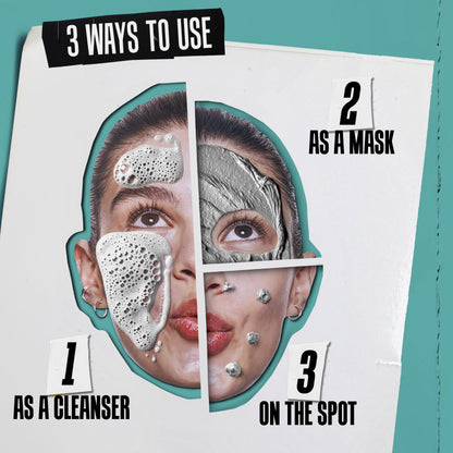 Kiehl's Acne-Treating Cleansing Paste – 3-in-1 Cleanser, Spot Treatment & Face Mask