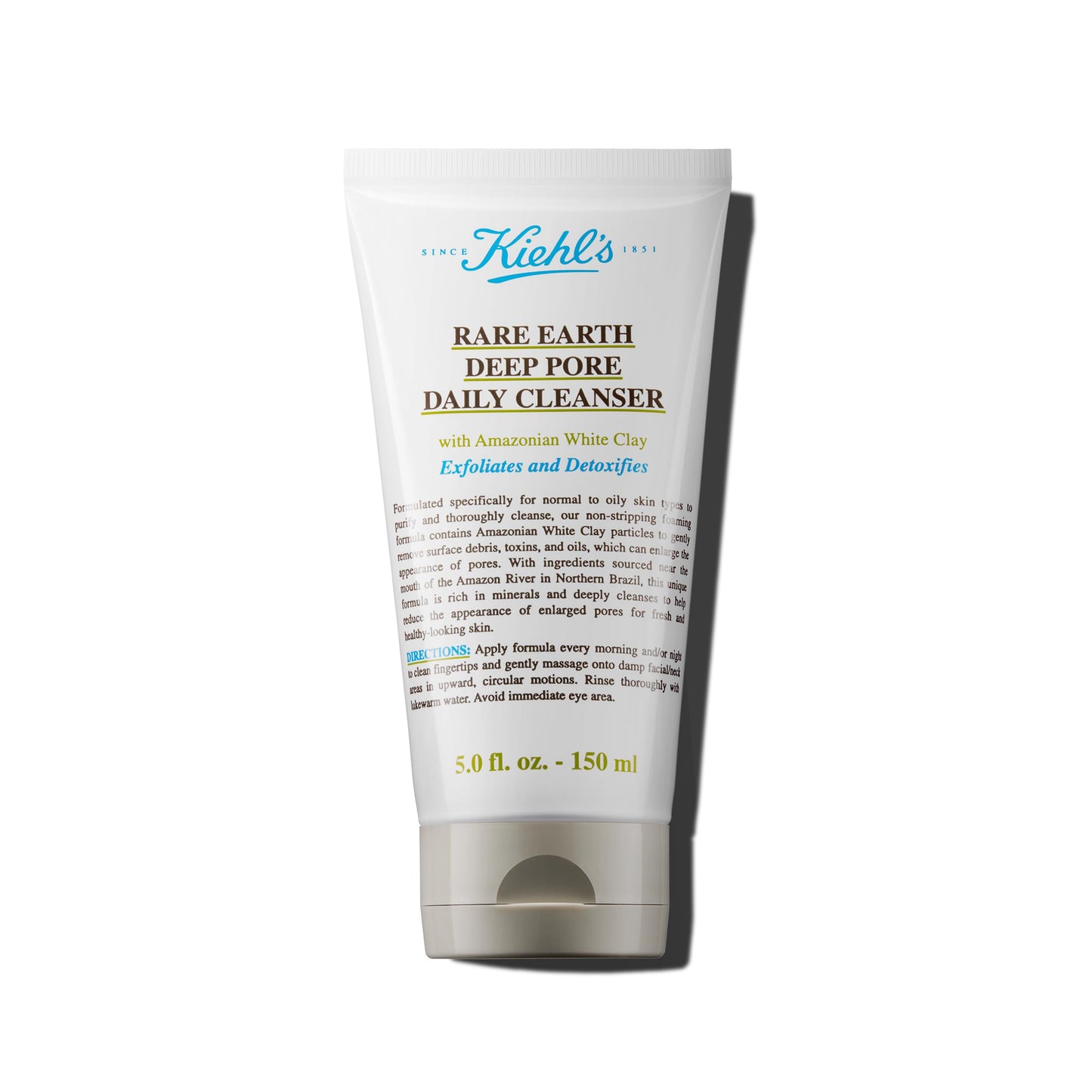 Kiehl's Rare Earth Deep Pore Daily Cleanser | Fragrance-Free Oily Skin Face Wash with Amazonian White Clay | 5 oz