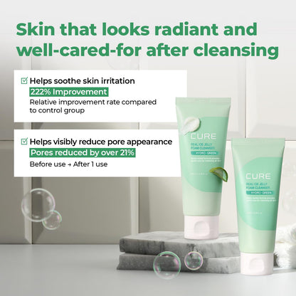 Kim Jeong Moon Aloe CURE Foam Cleanser — Hydrating Korean Face Wash for Sensitive Skin, 3.38 fl oz