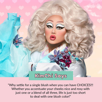 Kimchi Chic Beauty Cheeky 3Some Blush Trio – 3 Shades for Custom Rosy Cheeks, Royal Flush