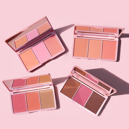 Kimchi Chic Beauty Cheeky 3Some Blush Trio – 3 Shades for Custom Rosy Cheeks, Royal Flush