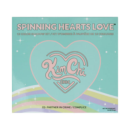 Kimchi Chic Spinning Hearts Love Eyeshadow Palette — 12 Shades for Soft Glam to Bold Looks, Long-Lasting