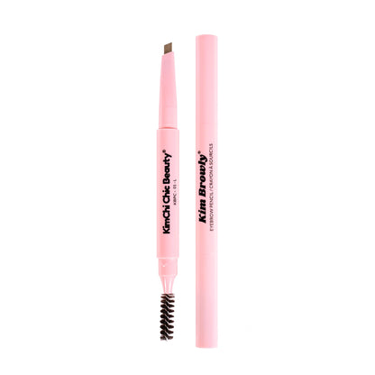 KimChiChic Beauty KimBrowly Eyebrow Pencil – Slim Mechanical Brow with Spoolie, Natural Definition (01 Blonde)