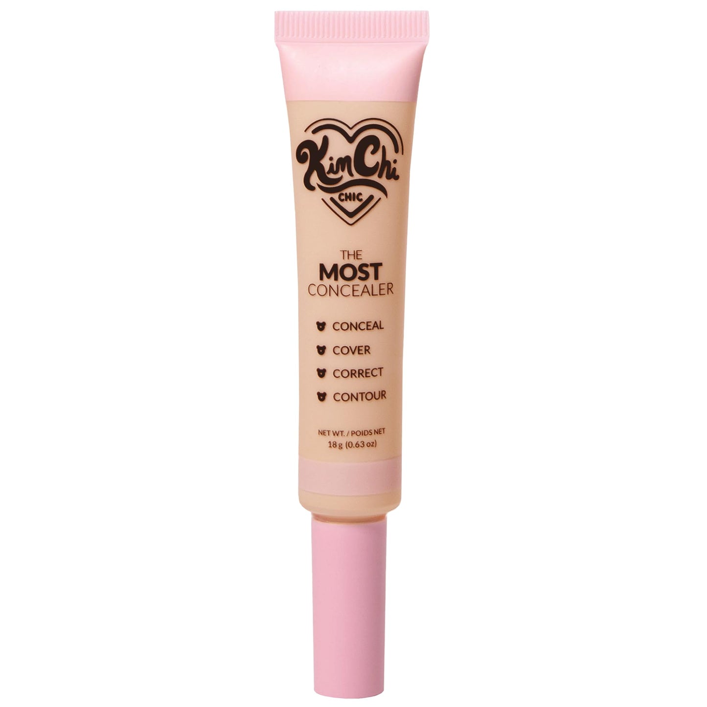 KimChiChic Beauty The Most Concealer | Full Coverage, Water-Resistant Concealer with Precision Brush