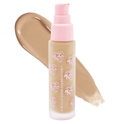 KimChiChic Beauty A Really Good Foundation – Medium to Full Coverage, Lightweight, Vegan & Cruelty-Free (1.0 fl oz, 106L Light + Neutral Undertones)