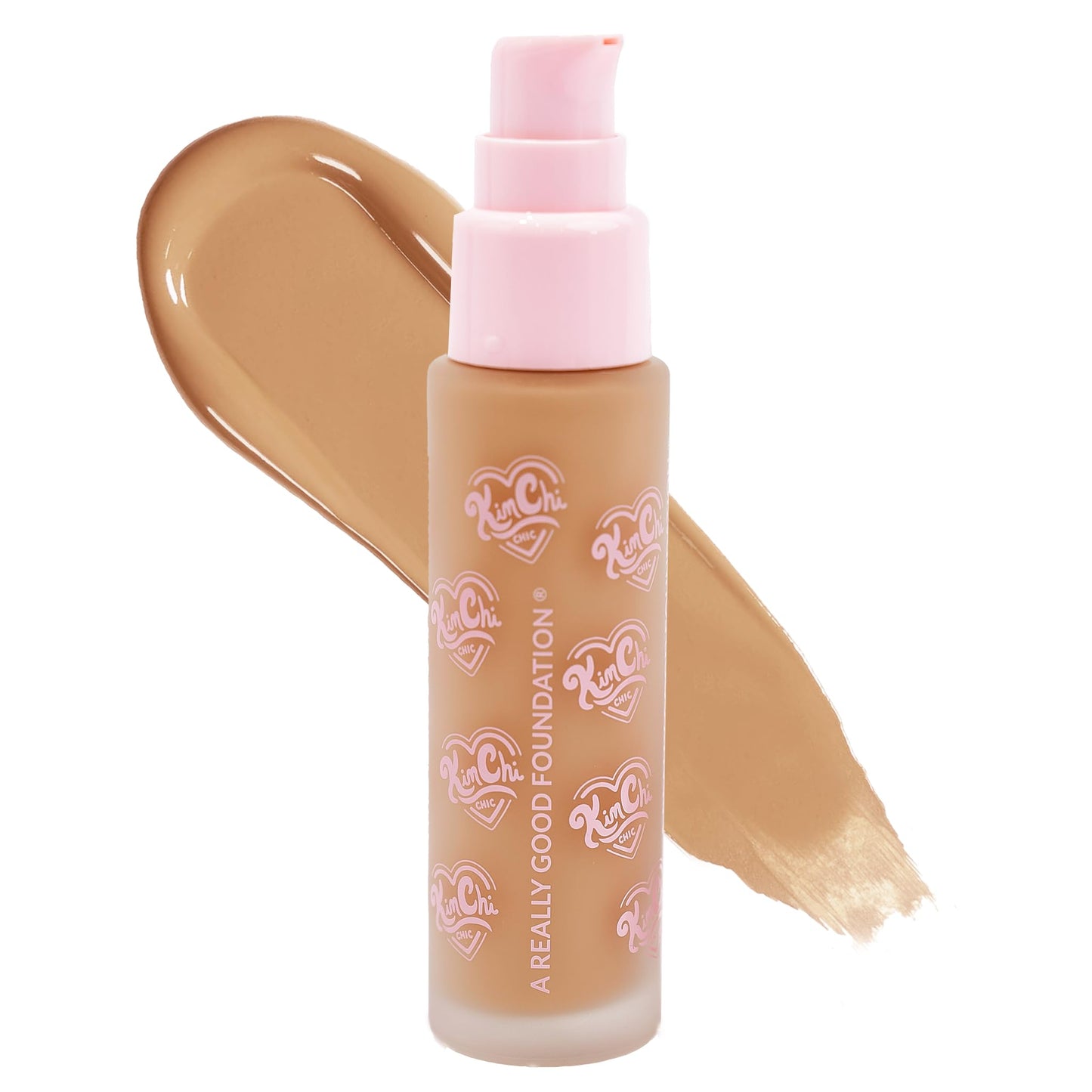 KimChiChic Beauty A Really Good Foundation – Medium to Full Coverage, Lightweight, Vegan & Cruelty-Free (112M Light/Medium + Warm Neutral Undertones)