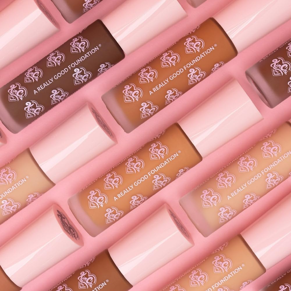 KimChiChic Beauty A Really Good Foundation – Medium to Full Coverage, Lightweight, Vegan & Cruelty-Free | 1.0 fl oz (113M Light/Medium Warm Undertones)